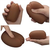 Dwustronny masturbator dla mężczyzn brązowa wagina i anus - 76260979 - 4