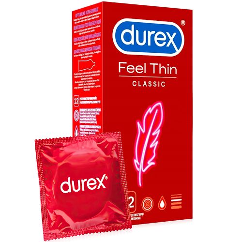 Durex Feel Thin Classic cienkie prezerwatywy 12 szt - 71681659