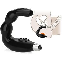 Duży czarny masażer prostaty z wypustkami - lbb 040019 - 4