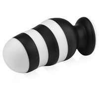 Duży silikonowy korek analny na mocnej przyssawce 8,2 cm - 79703586 - 2