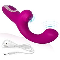 Wibrator z pulsacyjnym masażerem stymulacja punktów rozkoszy - 77227955 - 3