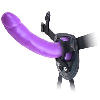 Strap-on z fioletowym realistycznym dildo  17 cm BDSM LGBT  - 71242178 - 3