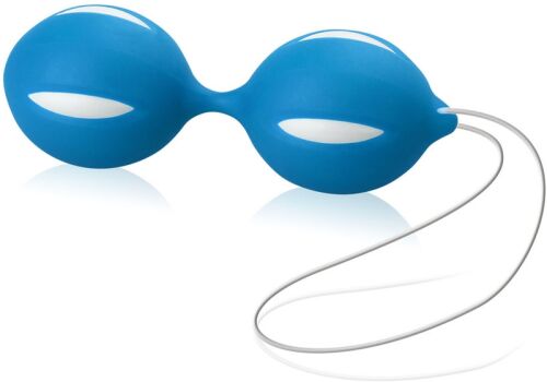WIBRUJĄCO-MASUJĄCE KULKI - 100% SILICON - OD SEX4FUN - NIEBIESKA  – SSD 6511444