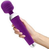 Silikonowy masażer - wibrator 10 programów - podświetlany led - 52798176 - 3