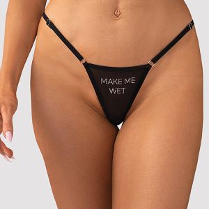 Obsessive Violami przezroczyste stringi z napisem "Make me wet" - 76279205