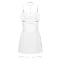 Obsessive Arrowel biała koszulka + choker i pasy na uda - 76402025 - 3