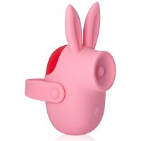 Różowy króliczek mini masażer całego ciała masturbator dla kobiet - 79186214 - 3