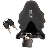 Czarna silikonowa klatka na penisa i jądra pas cnoty BDSM - 70831811 - 5