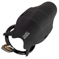 Czarna silikonowa klatka na penisa i jądra pas cnoty BDSM - 70831811 - 6