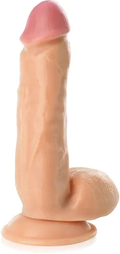 Realistyczny penis, męski członek, sztuczne dildo z jądrami - 68767901