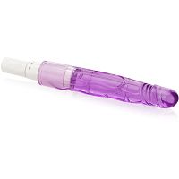 Smukły żelowy wibrator do pochwy i anala - 77372688 - 2