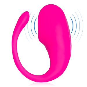 Różowe wibrujące jajeczko sterowane aplikacją 9 trybów - 75871882