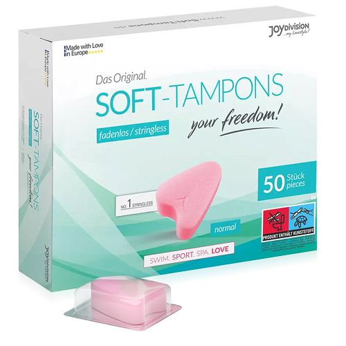 Tampony gąbeczki do używania podczas seksu SOFT TAMPONS 50 szt - 71205410