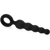 Silikonowa sonda analna kulkowy anal plug z pętelką - 76130555 - 2