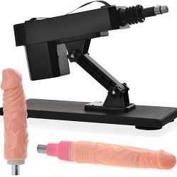 Sex maszyna - 420 ruchów/minutę mocny wibrator posuwisty + zestaw dwóch dildo - 78969124