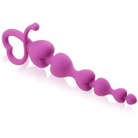 Łańcuszek masujący anusa i pochwę z koralikami w kształcie serca - 56385311 - 2