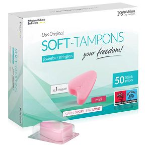 Tampony gąbeczki do używania podczas seksu SOFT TAMPONS MINI 50 szt -77262287