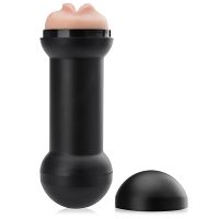 Dwustronny masturbator w tubie - ponętne usta i wilgotna cipka - 77765112 - 4