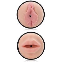 Dwustronny masturbator w tubie - ponętne usta i wilgotna cipka - 77765112 - 5