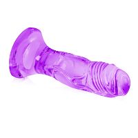 Dildo analne 12 cm fioletowy elastyczny sztuczny penis - 73621904 - 2