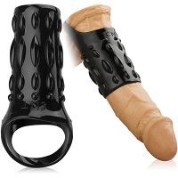 Mocno stymulująca żelowa nakładka na penisa i jadra - ccl 69450 - 3