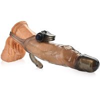 Nakładka na penisa potrójnie stymulująca przedłużka dwa wibratory – 77208310 - 2