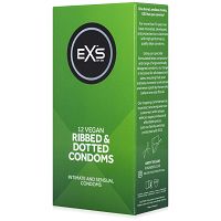 Prezerwatywy ze stymulującymi prążkami EXS RIBBED & DOTTED 12 szt. - 78886149 - 2