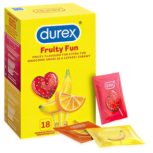 Durex Fruity Fun smakowe prezerwatywy 18 szt - 70658233