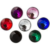 Korek analny ze stali nierdzewnej z kryształem srebrny wdk 8855 - 6