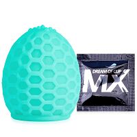 Niebieskie żelowe jajko masturbator z lubrykantem dla mężczyzn - 78142419 - 4