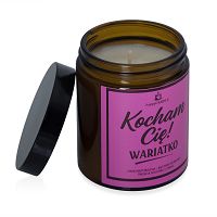 Świeca sojowa z napisem 