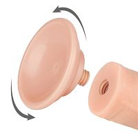 Dildo 20 cm superrealistyczny penis z przesuwną skórą - 79854647 - 2