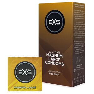 Prezerwatywy XL 60 mm duży penis EXS MAGNUM LARGE 12 szt. - 70948089