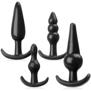 4 korki analne różne rozmiary i kształty sex komplet – 77717354