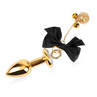 Zestaw korek analny + zaciski na sutki z czarnymi wstążkami - 77956562 - 5