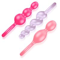 Satisfyer  Booty Call zestaw trzech  kolorowych korków analnych - 70532299 - 4