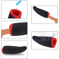 Silikonowy masturbator podgrzewany do 42stc - 10 funkcji pieszczot - 76889887 - 8