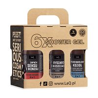 LAQ wegański zestaw żeli pod prysznic dla mężczyzn CZYŚCIOPAK 6x100ml - 78609627 - 2