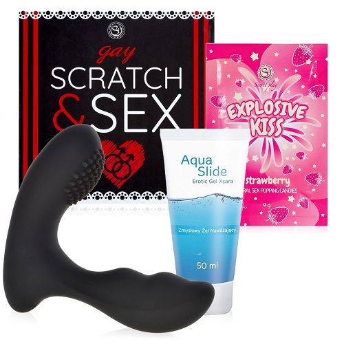 Zestaw Walentynkowy LGBT GAY: Zdrapka, Popping Candies, lubrykant, masażer - 75181285