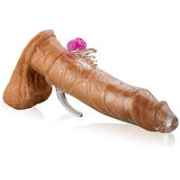 Nakładka na penisa z wibracjami- stymuluje łechtaczkę i anus lbb 10045z-2 - 3