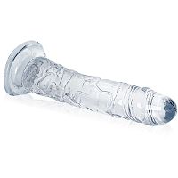 Anatomiczne elastyczne przezroczyste dildo 18 cm - 76592517 - 2