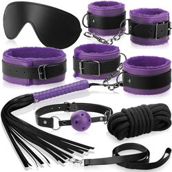 Erotyczny zestaw sex zabawek do bdsm, gadżety do krępowania i chłosty, bondage - 72814921