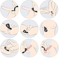 Silikonowy pierścień na penisa i jądra ze stymulatorem krocza i łechtaczki - 77576447 - 5