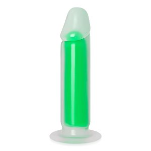 Zielone fluorescencyjne dildo penis 22 cm świeci w ciemności - 70748179