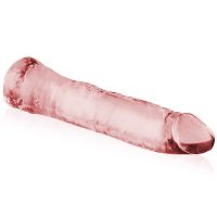 Żelowy sztuczny penis – elastyczne dildo do penetracji szparek – różowy - 89719461 - 4