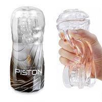 Sztuczna pochwa przezroczysta męski masturbator z wypustkami - 73510717 - 3