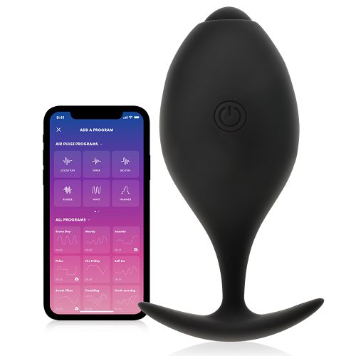 Czarne stymulujące jajeczko dla kobiet 9 trybów wibracji + aplikacja - 73771243