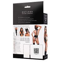 Glossy Kitti czarne body wet look z głębokim dekoltem + uszy kota - 72236586 - 5