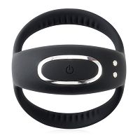 Czarny wibrujący pierścień erekcyjny sterowany aplikacją - 76422656 - 3