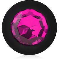 Silikonowy korek analny anal plug z ozdobnym kryształkiem - 71066634 - 4